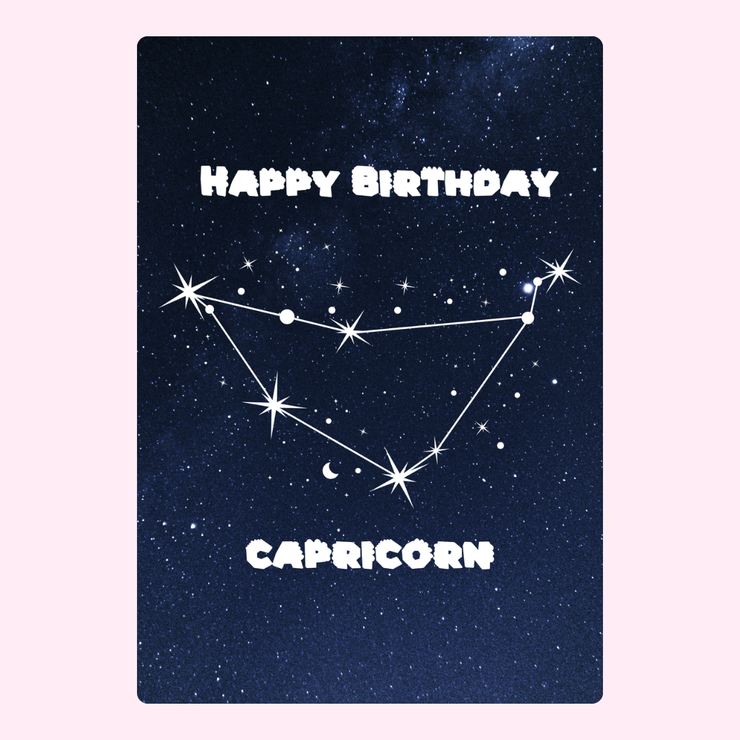 Capricorn birthday card
