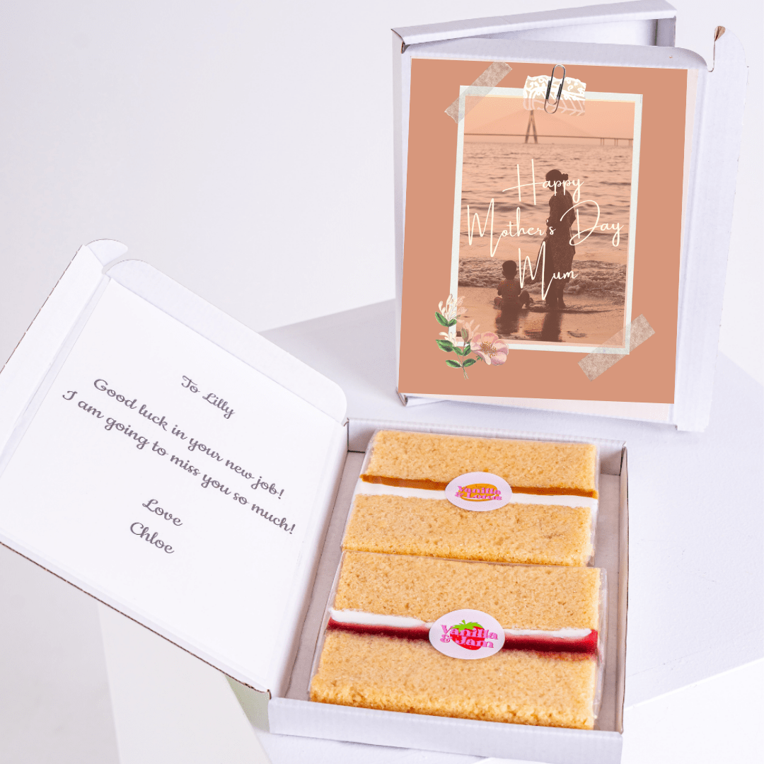 Mother's Day gift box with cake and card for Lily