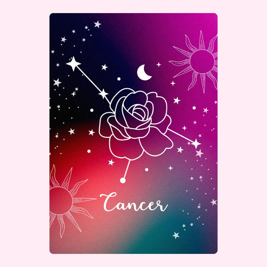 Cancer zodiac rose design