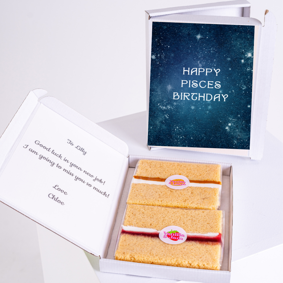 Pisces birthday cake gift box for Lilly.