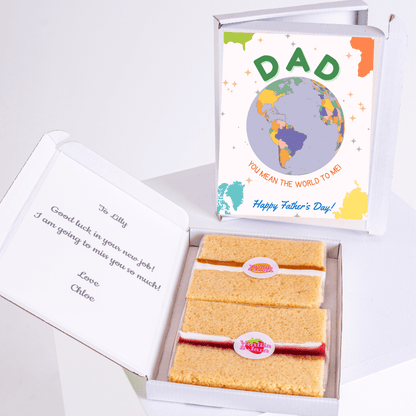 Father's Day cake gift with Dad card and message, To Lilly