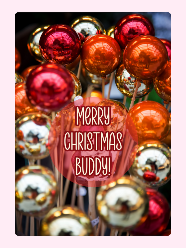Christmas ornament greeting