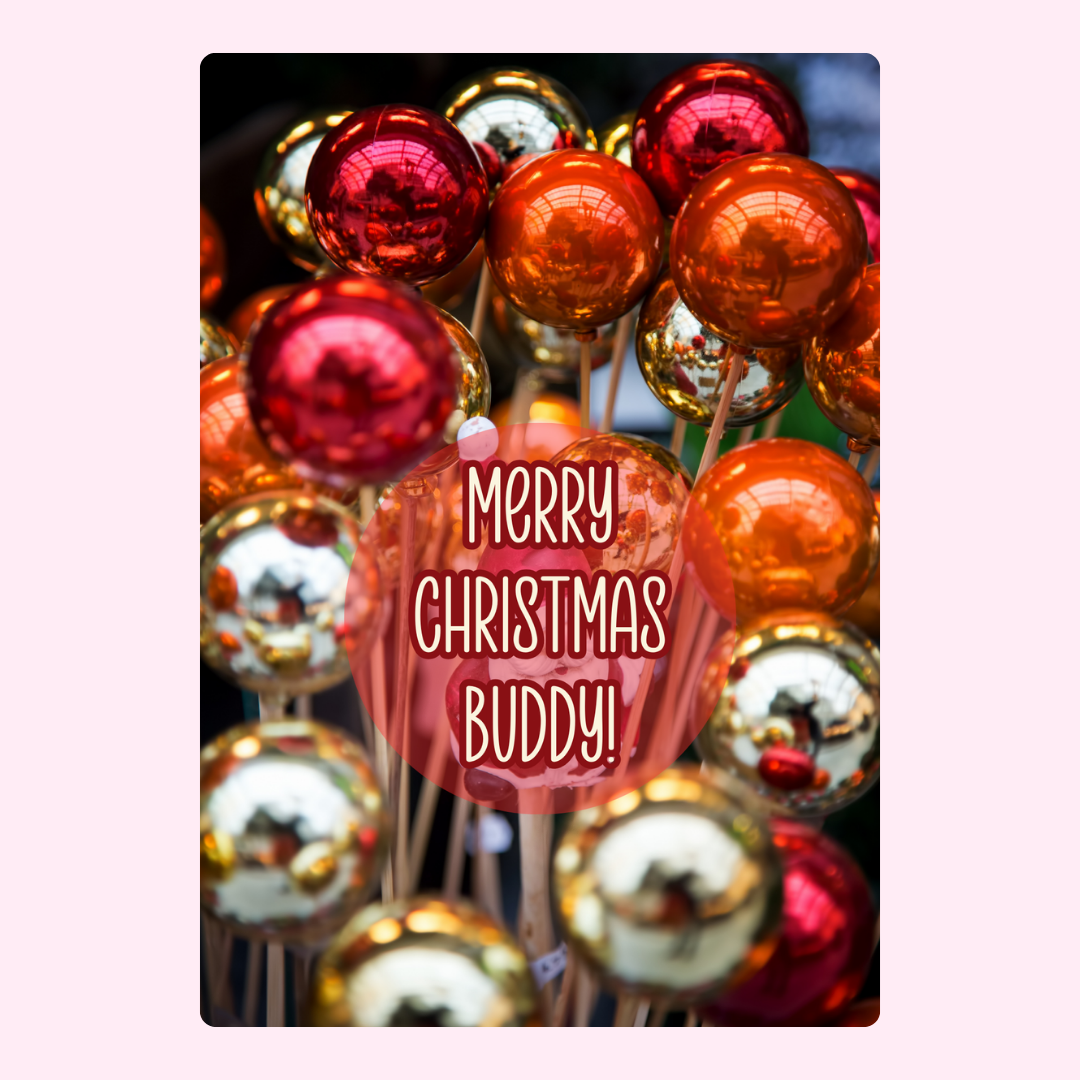 Christmas ornament greeting