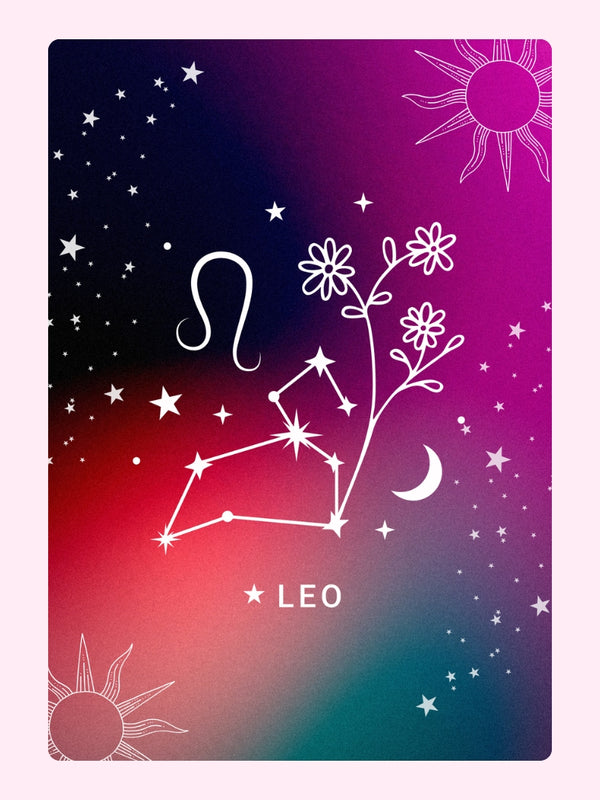 Birthday Leo Zodiac Cake Card