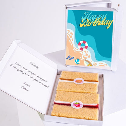 Birthday cake gift box with note for Lilly