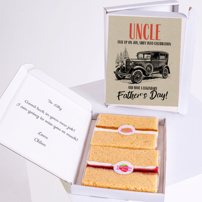 Father's Day cake for Uncle, vintage car design, gift box 14_c7eb17a4