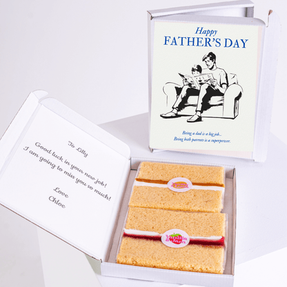 Father's Day cake and card gift set, with message for Lilly.