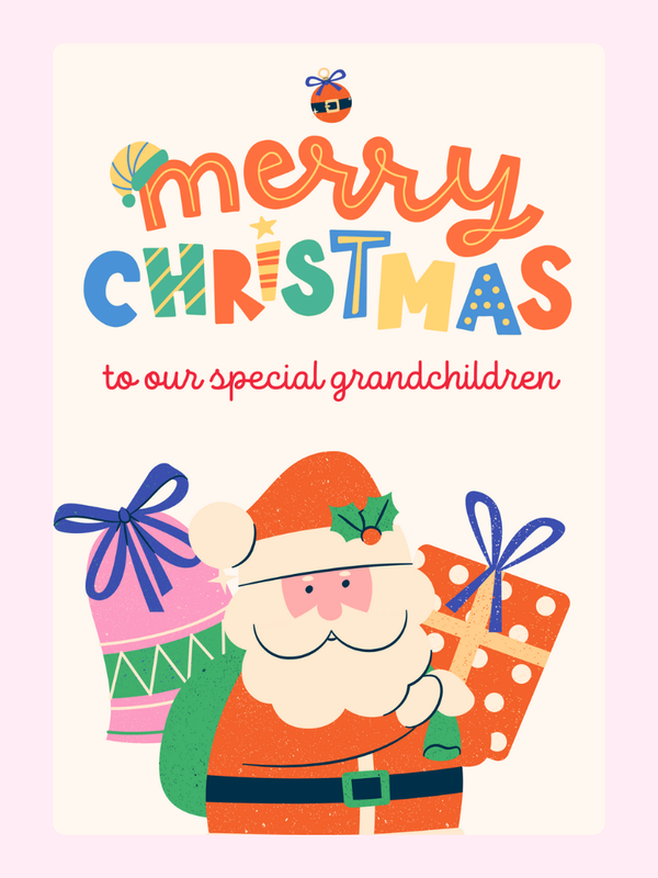 Merry Christmas to our Grandchildren Cake Card