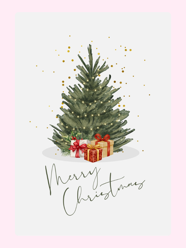 Twinkle Tree Merry Christmas Cake Card