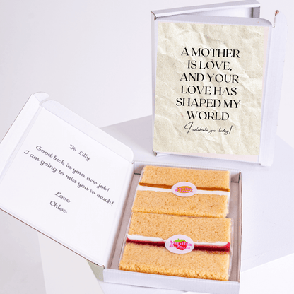 Cake gift box for Lily with Mother's Day message