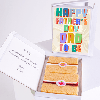 Father's Day gift set with card and cake for dad