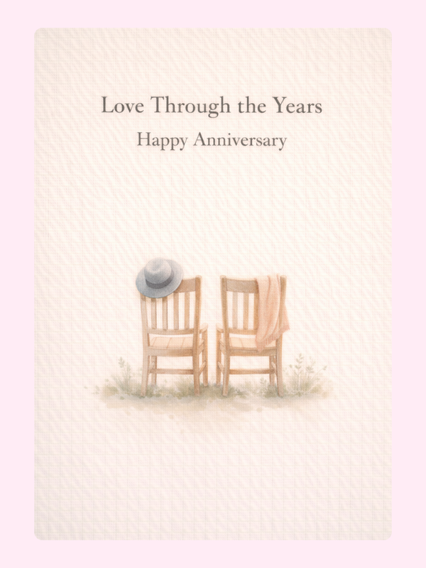 Love Through The Years Anniversary Cake Card, for grandparents