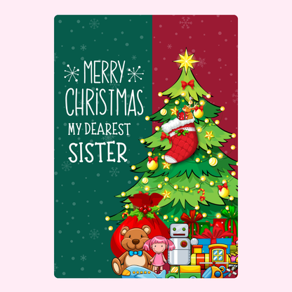 Christmas card for sister