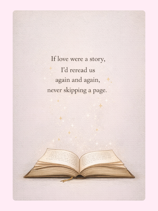 If Love Were A Story Anniversary Poem Cake Card