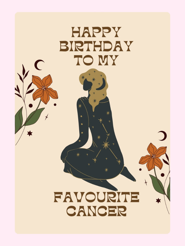 Happy Birthday To My Favourite Cancer Cake Card