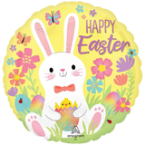 Inflated Easter Bunny Helium Balloon