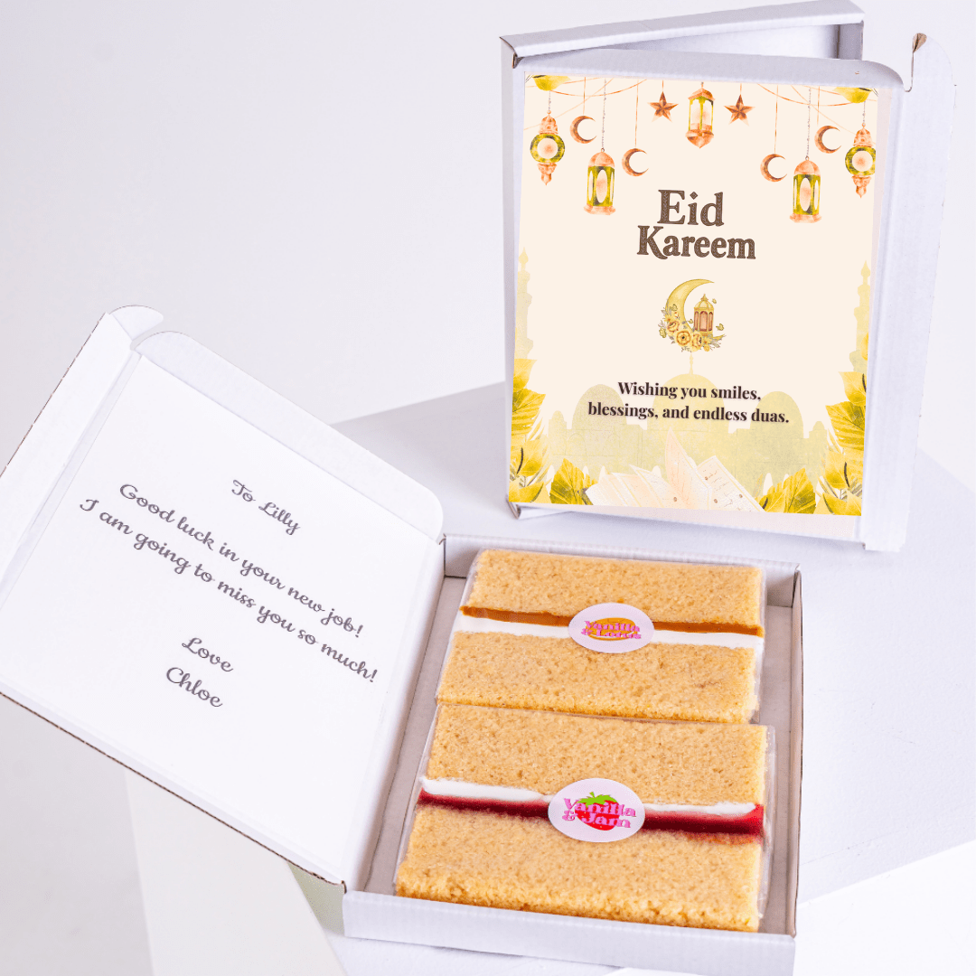 Eid Kareem cake gift for Lilly with note