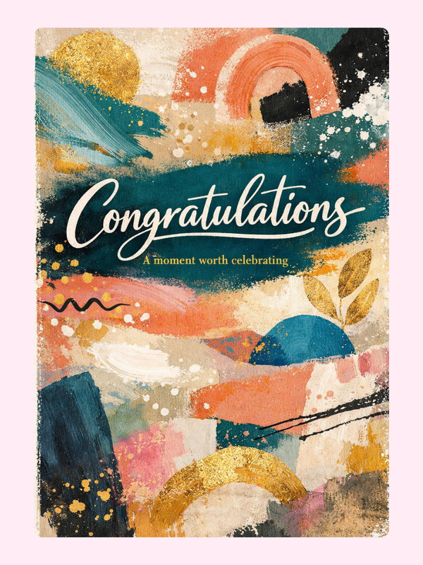 A Moment Worth Celebrating Congratulations Cake Card
