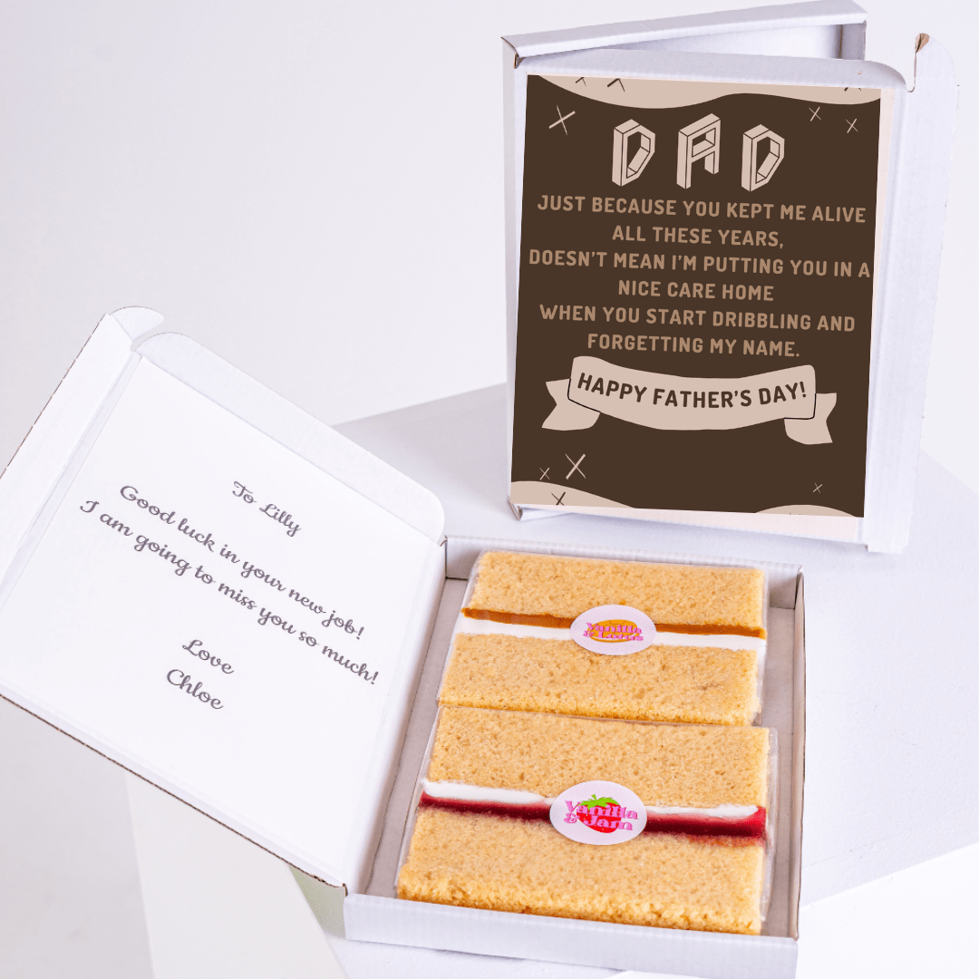 Father's Day cake with a message for Dad.