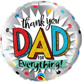 Inflated Father's Day Thank You Helium Balloon