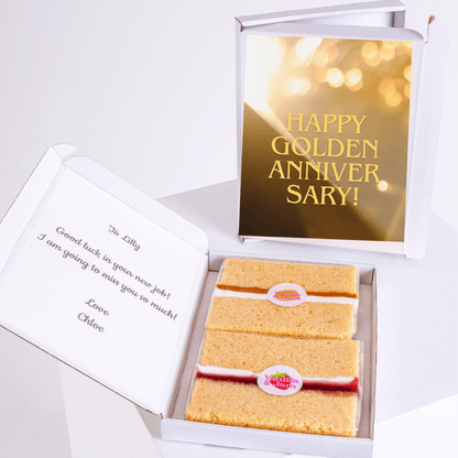 Golden Anniversary cake gift box for Lilly