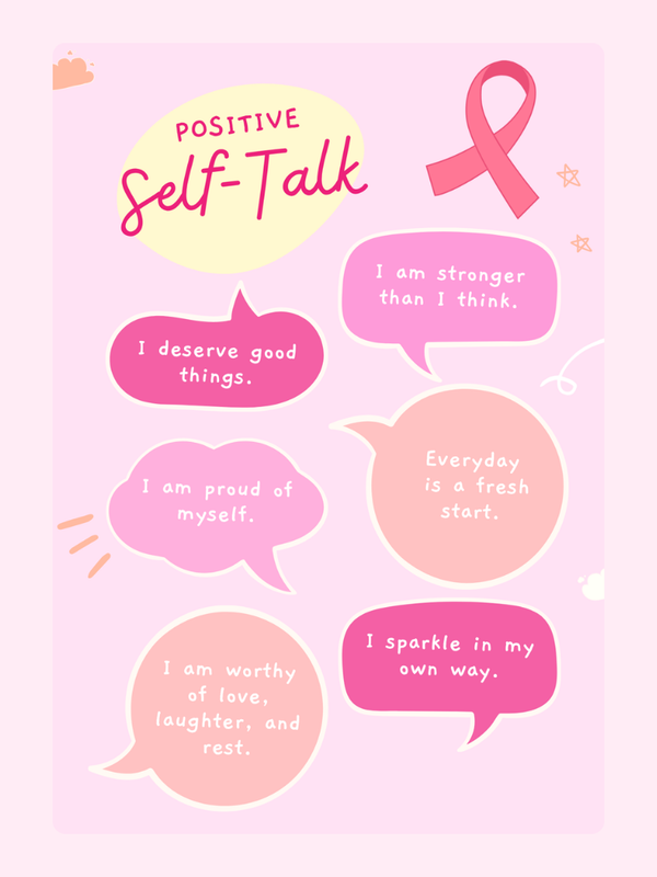 Positive Self Talk Cake Card, thinking of you