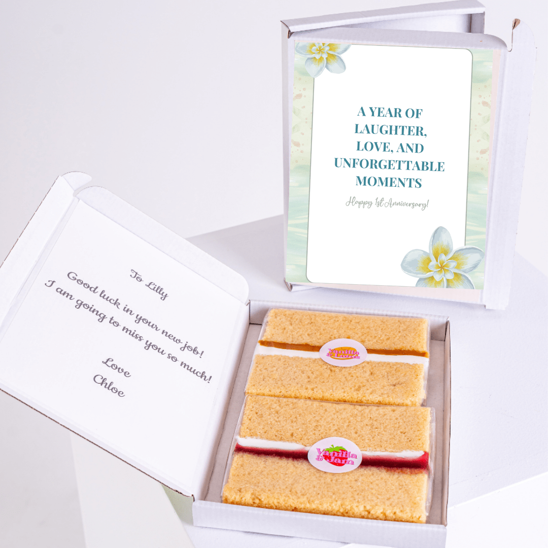 Cake gift for Lilly's new job, with a year of unforgettable moments.
