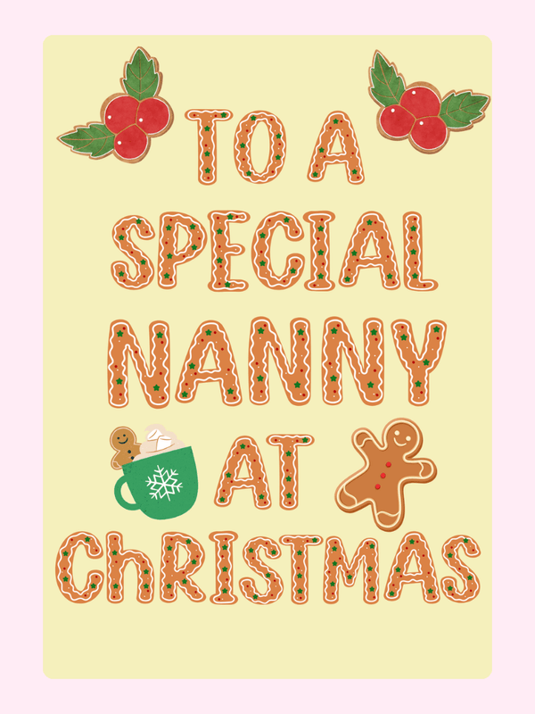 To A Special Nanny Cake Card, for grandparents