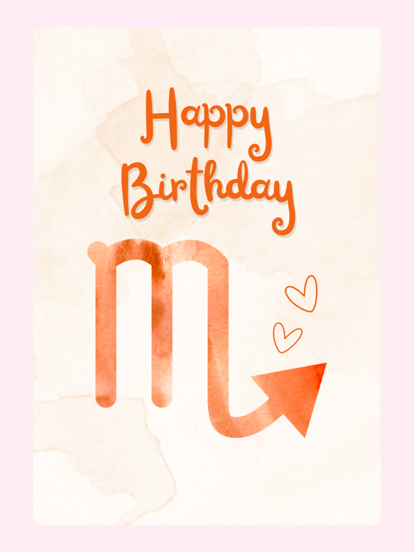 Happy Birthday Scorpio card