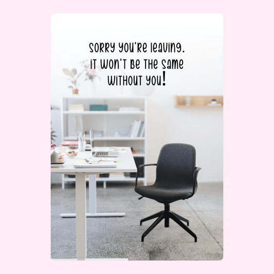 Sorry you're leaving office scene