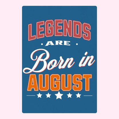 Blue August birthday design