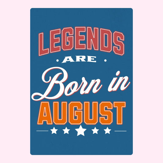 Blue August birthday design