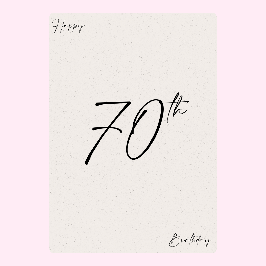 Happy 70th Birthday Card