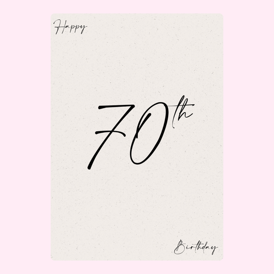 Happy 70th Birthday Card