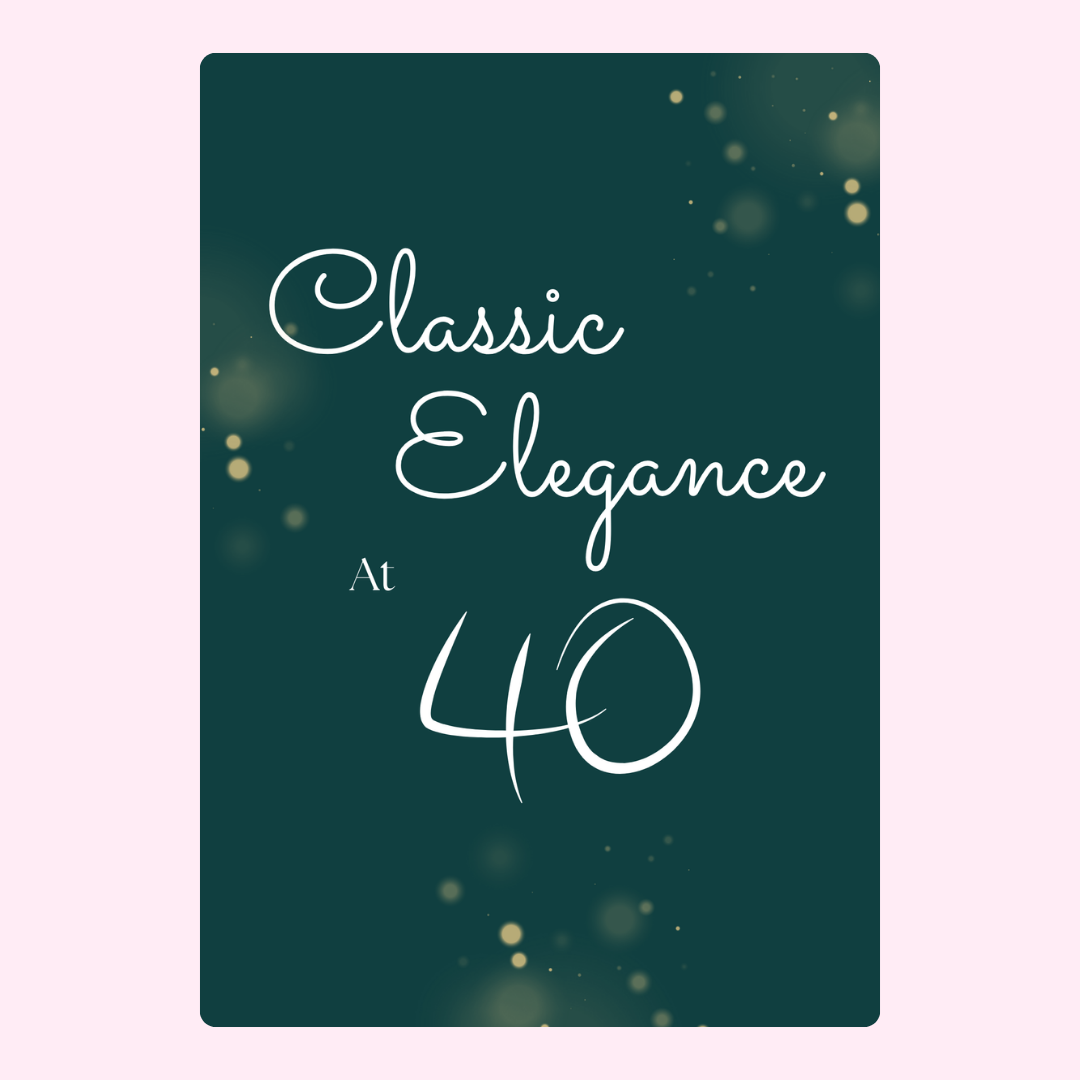 Classic Elegance at 40 birthday card