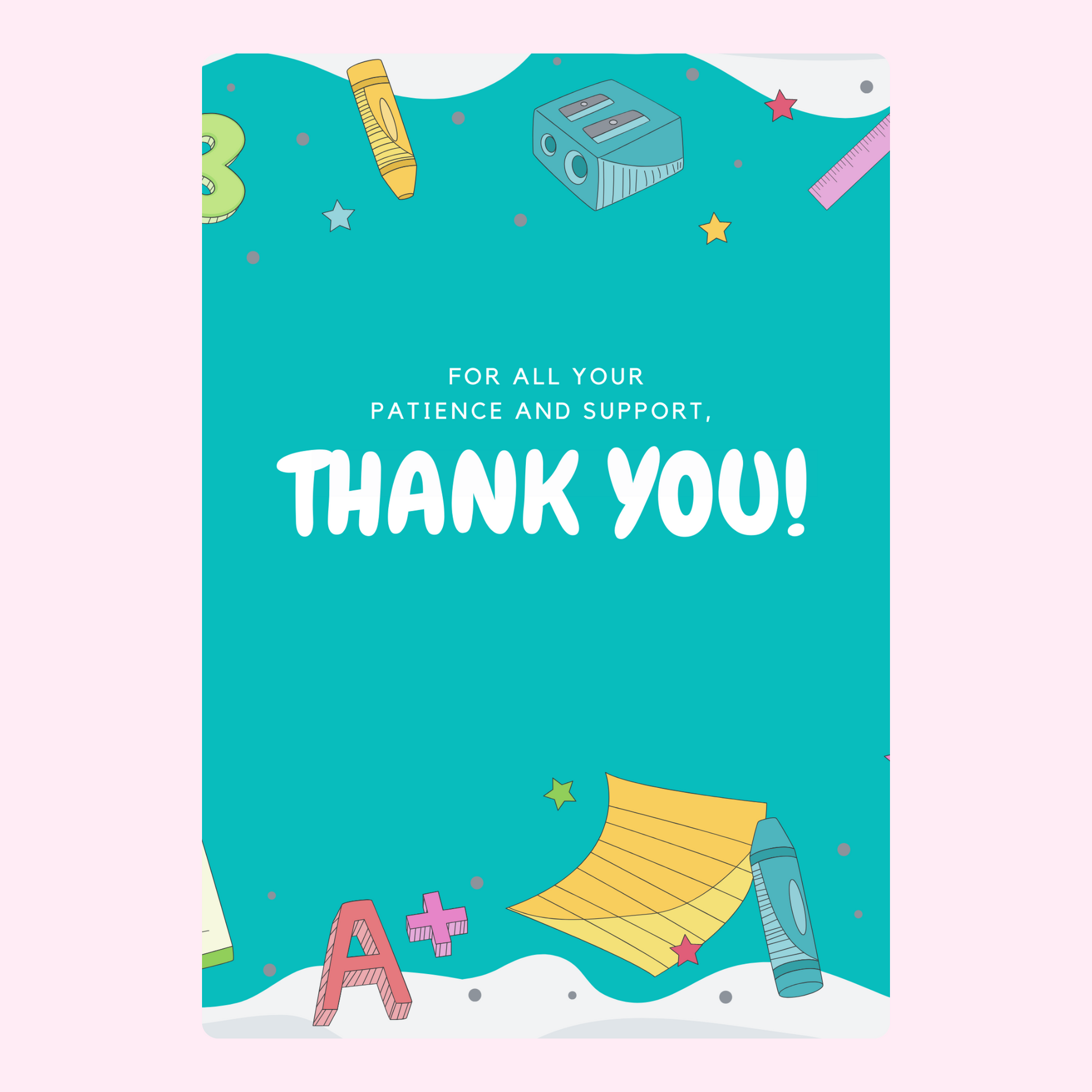 Thank you card with school supplies - 16_762c4a20