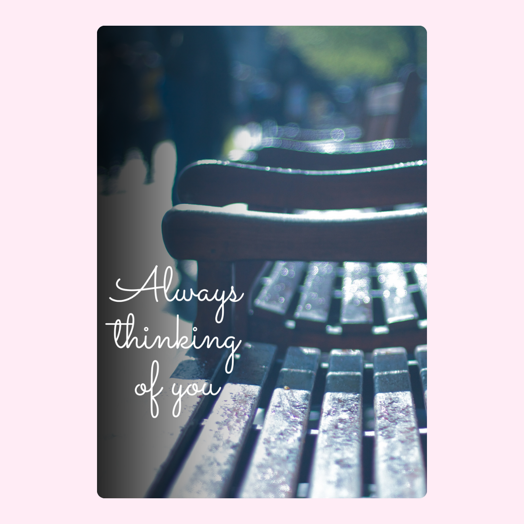 Thinking of you bench image