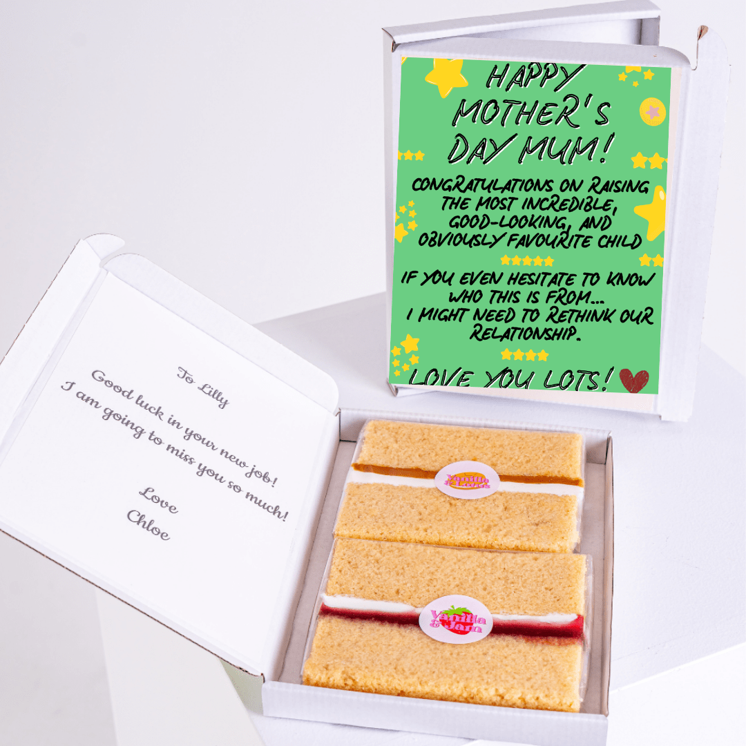 Mother's Day cake with message for Mum and a note to Lilly