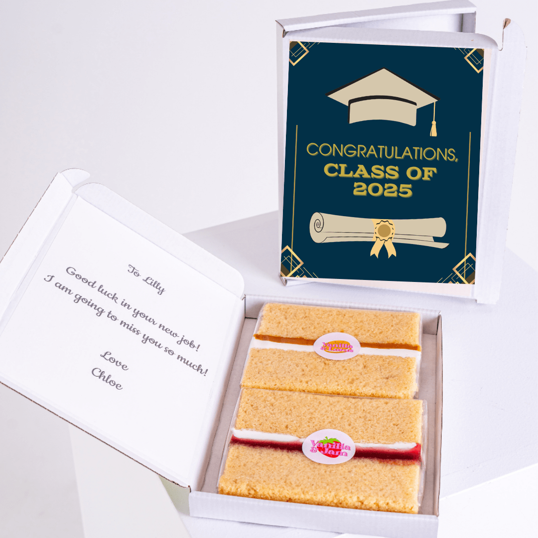 Graduation cake gift box for Lilly, Class of 2025.