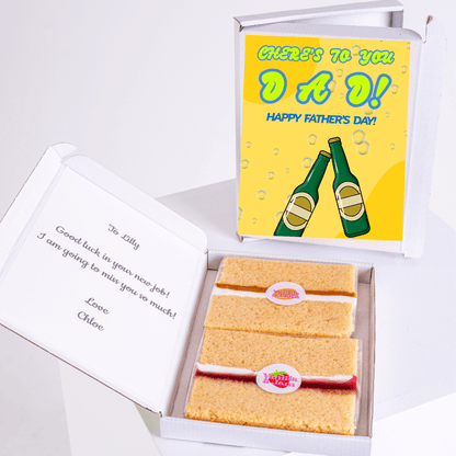 Father's Day card & cake gift set for Dad, with a note for Lilly.