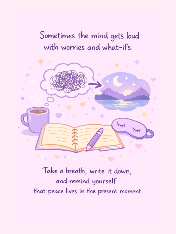 Peace Lives In The Present Moment Cake Card, just because