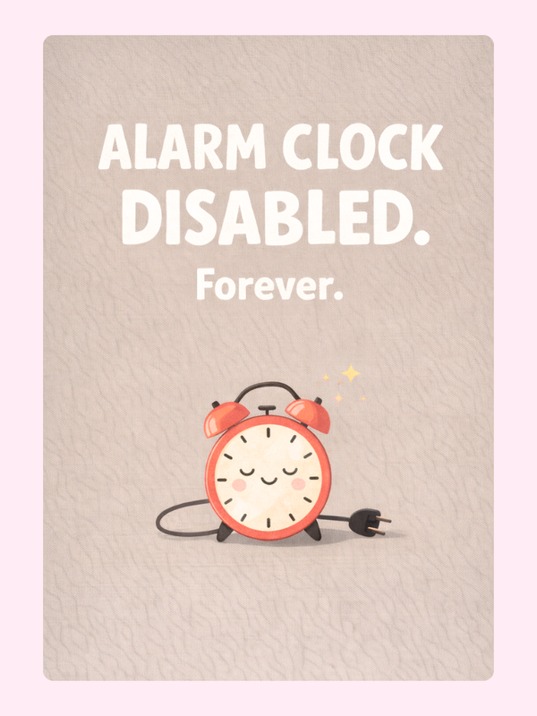 Alarm Clock Disabled Retirement Cake Card