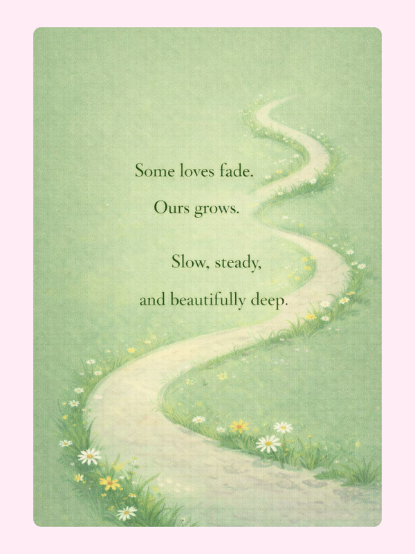 Some Loves Fade Ours Grows Anniversary Poem Cake Card