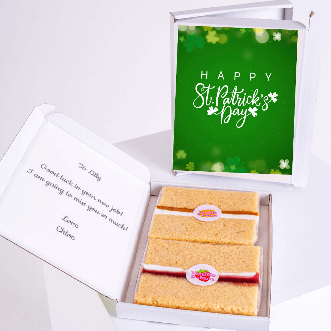 St. Patrick's Day cake gift box for Lilly; 17_6aecc39d-ccbb