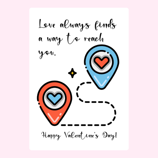 Love finds a way with heart map pins.