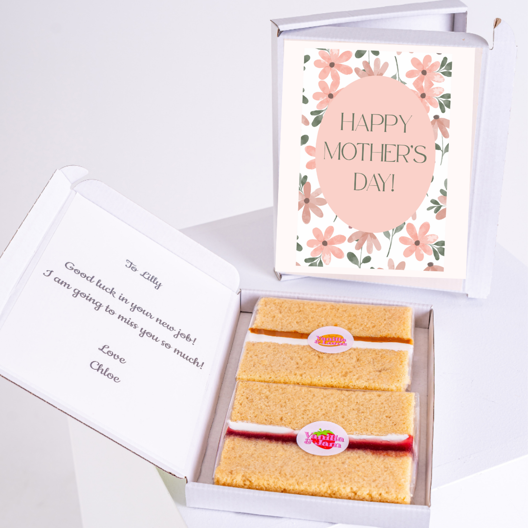 Mother's Day cake & card with Happy Mother's Day! message, gift for Lilly.