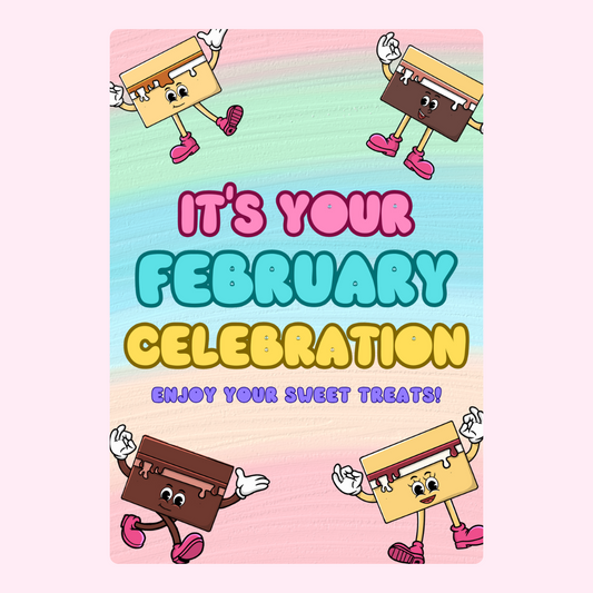 February Celebration with Sweet Treats & Cartoon Desserts