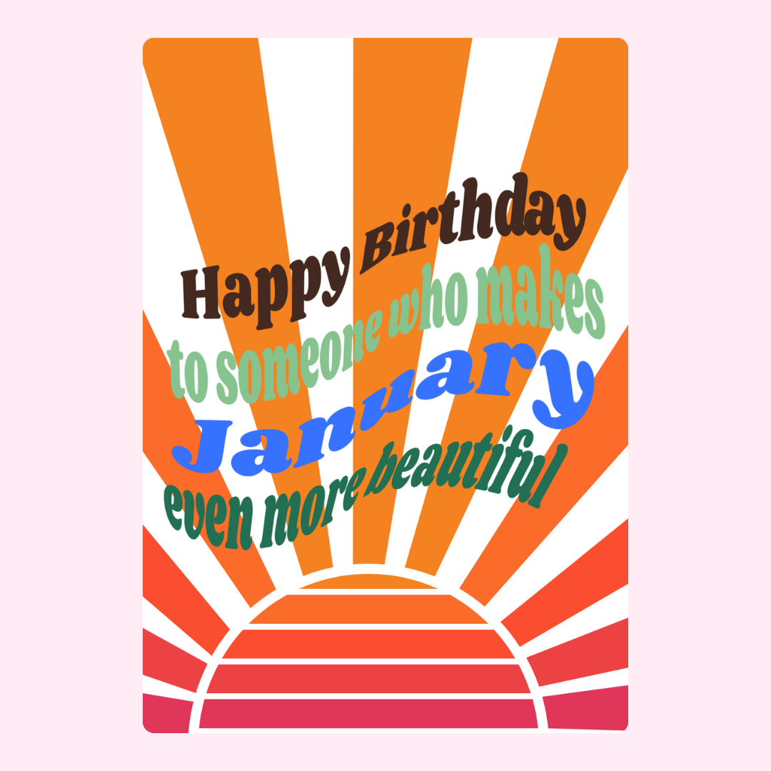 January Birthday Card
