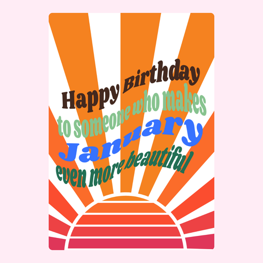 January Birthday Card
