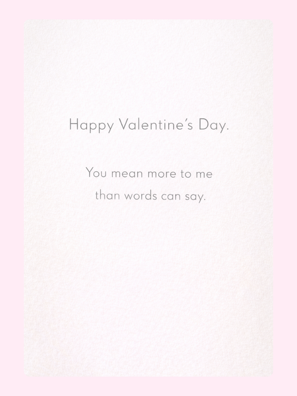 You Mean More Than Words Can Say Cake Card, Valentine's Day